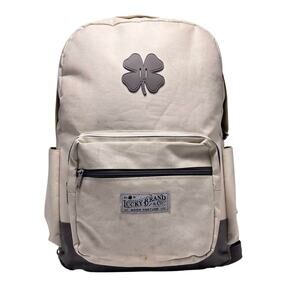 Lucky Brand Canvas Backpack Cream Gray Timeless Essential Laptop Bag School